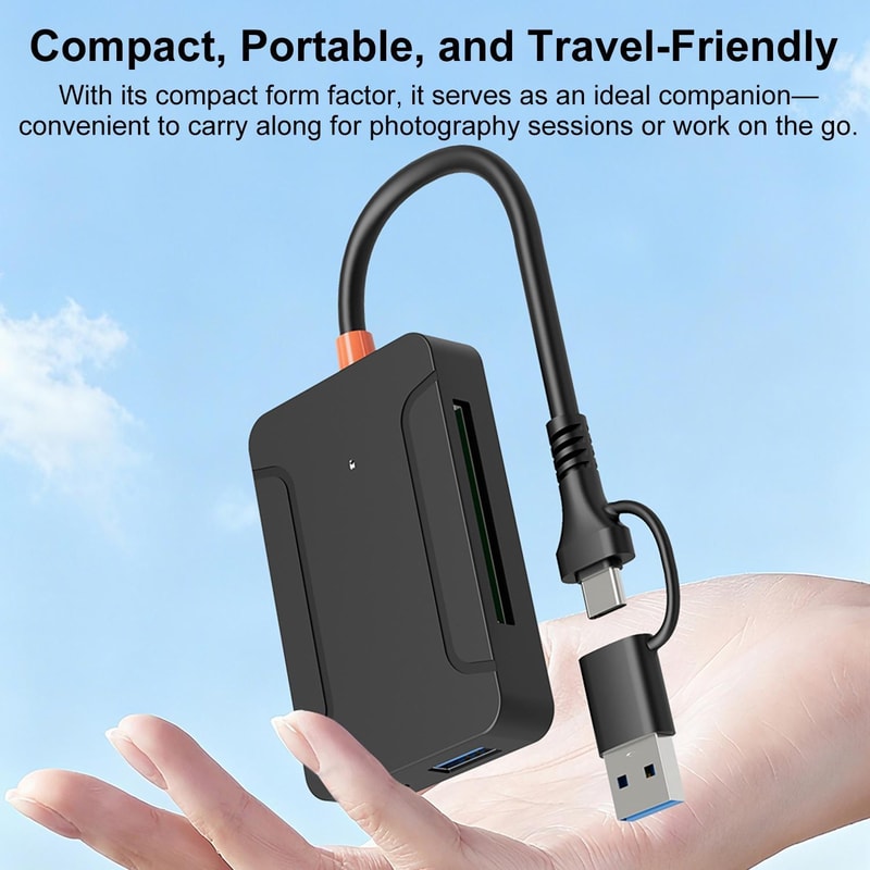 USB 30 Multi Card Reader With Type C OTG High Speed SD TF CF Memory Card Adapter 11