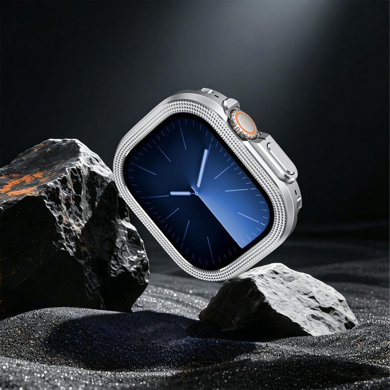 Apple Watch Ultra Case Metal Rhombus Protective Bumper Lightweight Rugged Cover 5