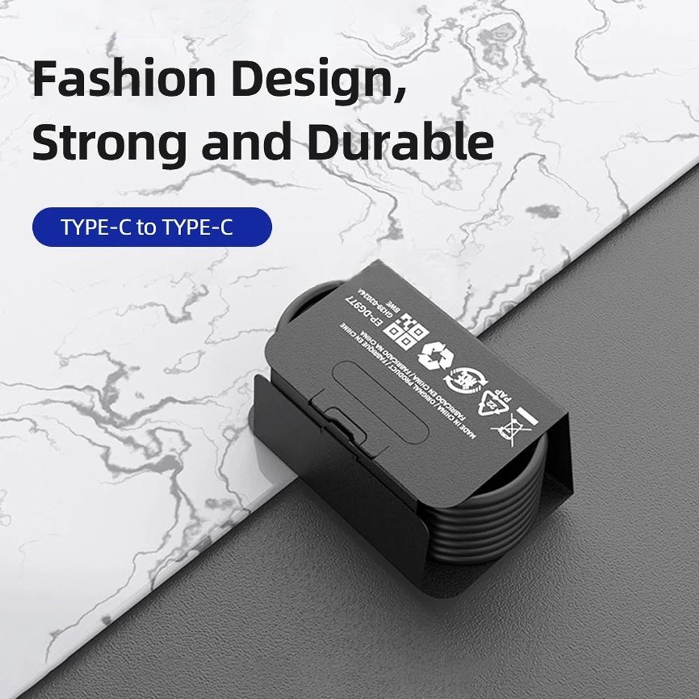 45W USB C Fast Charging Cable 5A Type C To Type C Durable Power Data Cord 3