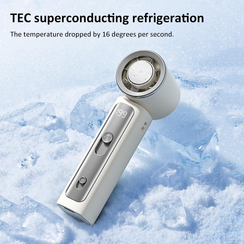 Portable Cooling Fan Mini Handheld Fan Rechargeable Personal Cooling Device With Digital Display 3