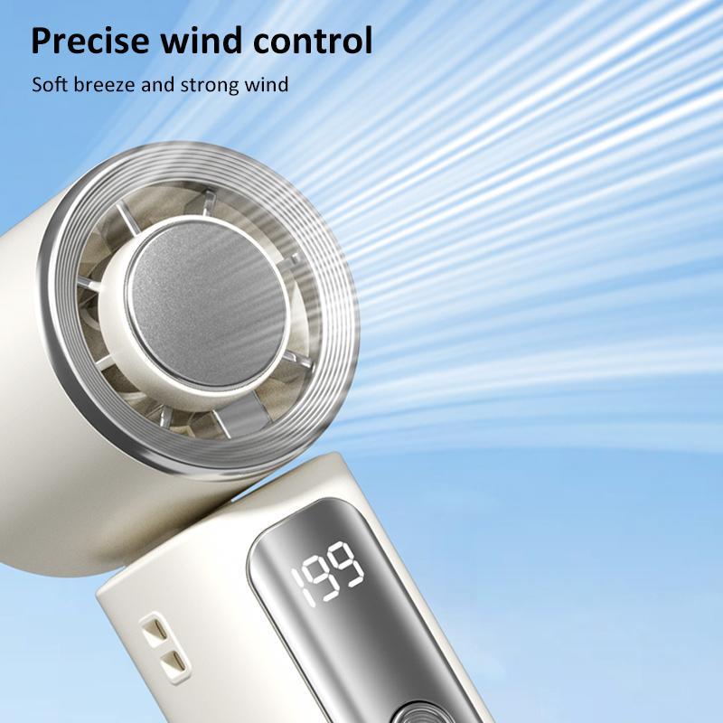 Portable Cooling Fan Mini Handheld Fan Rechargeable Personal Cooling Device With Digital Display 15