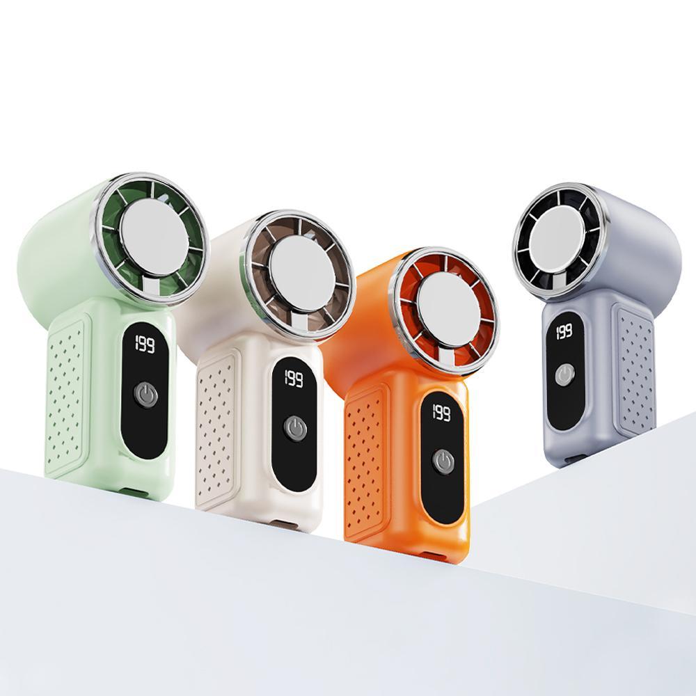 Turbo IceFlow Portable Cooling Fan Rechargeable Mini Handheld Fan With Speeds 2