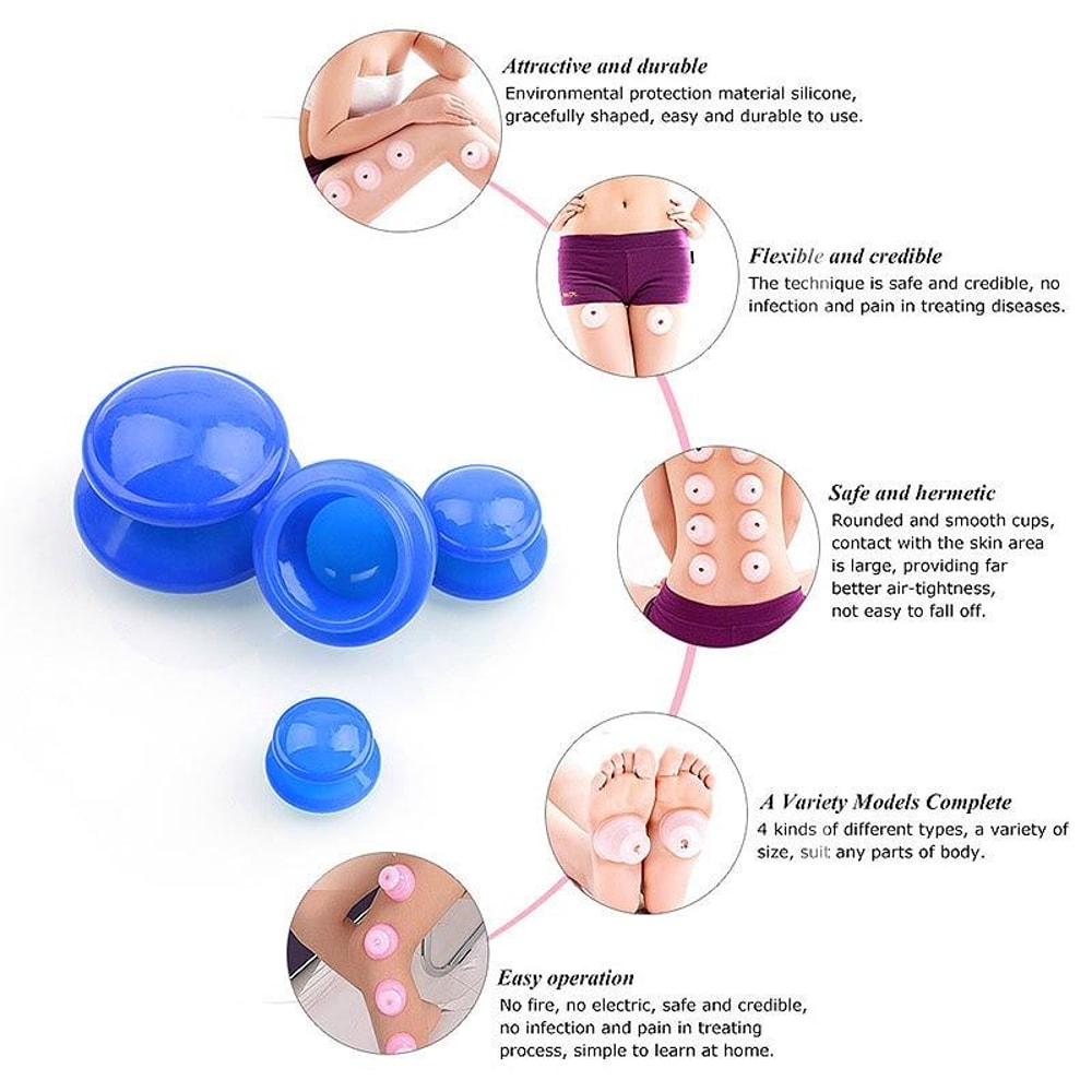 Silicone Cupping Therapy Set For Body Massage And Cellulite Care 2