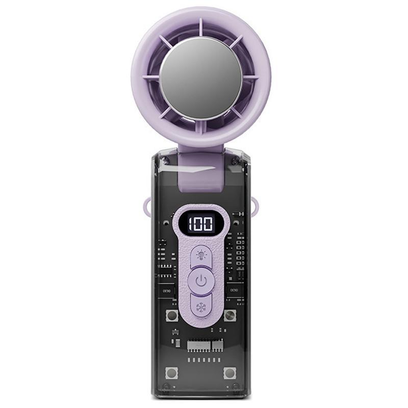 High Speed Folding Cooling Fan Portable Handheld Turbo Fan USB Rechargeable