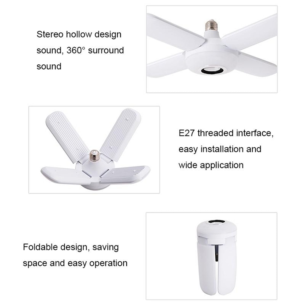 Bluetooth RGB Music Light Bulb with Remote Speaker Color Changing LED