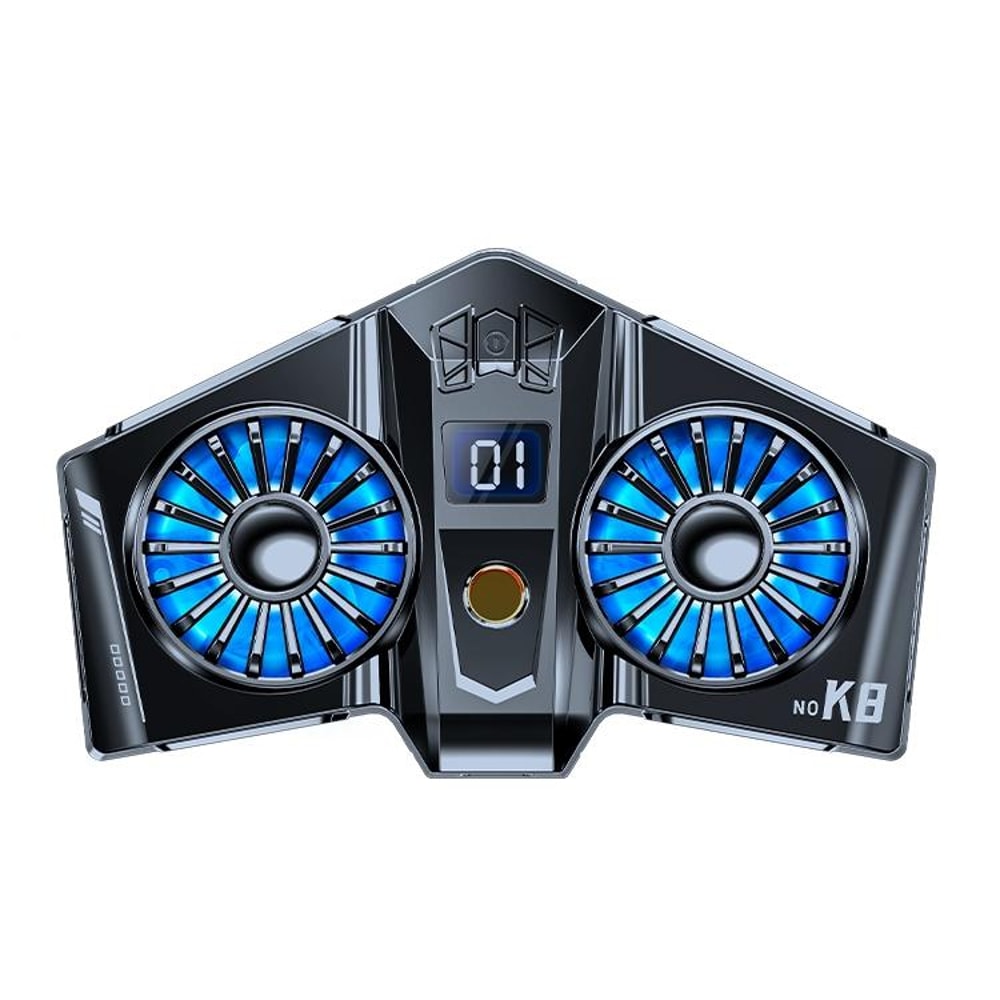 Magnetic Tablet Cooling Fan Twin Turbo Semiconductor Radiator for Gaming Devices