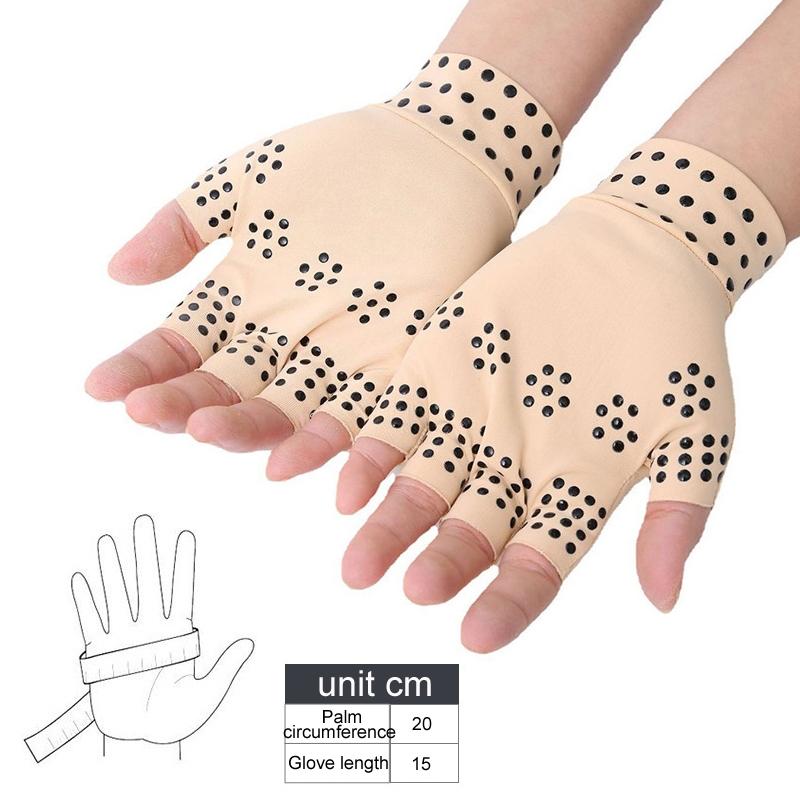Skin Tone Fingerless Compression Gloves For Arthritis Relief And Non Slip Grip 2
