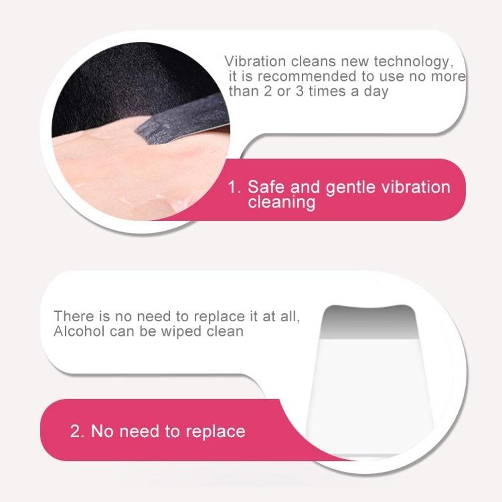 Ultrasonic Skin Scrubber Face Spatula Blackhead Remover 6