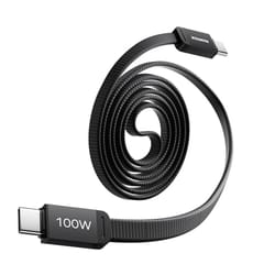 100w usb c magnetic retractable fast charging braided cable for phones, tablets & laptops