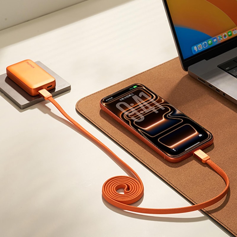 100W USB C Magnetic Retractable Fast Charging Braided Cable For Phones Tablets Laptops 10