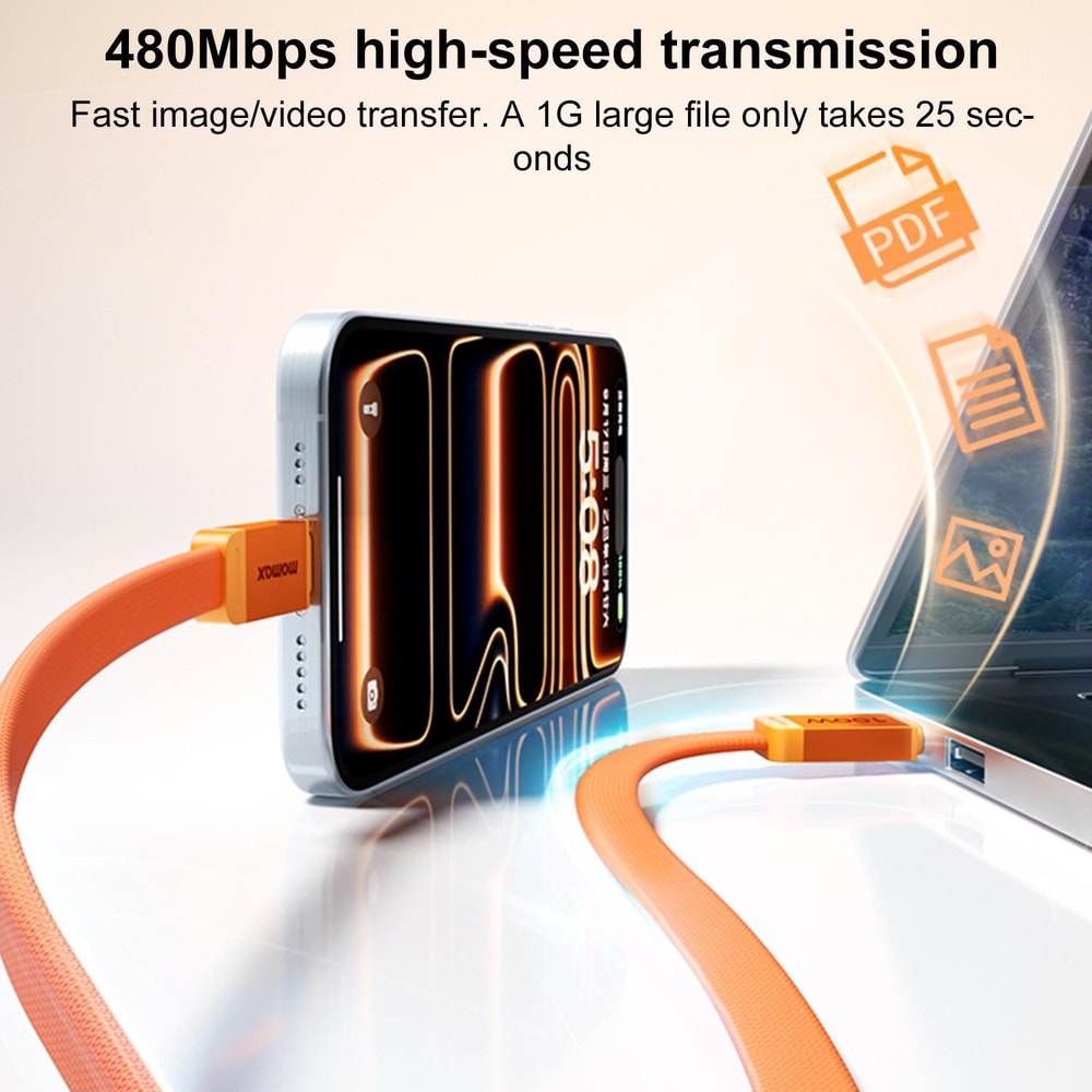 100W USB C Magnetic Retractable Fast Charging Braided Cable For Phones Tablets Laptops 9