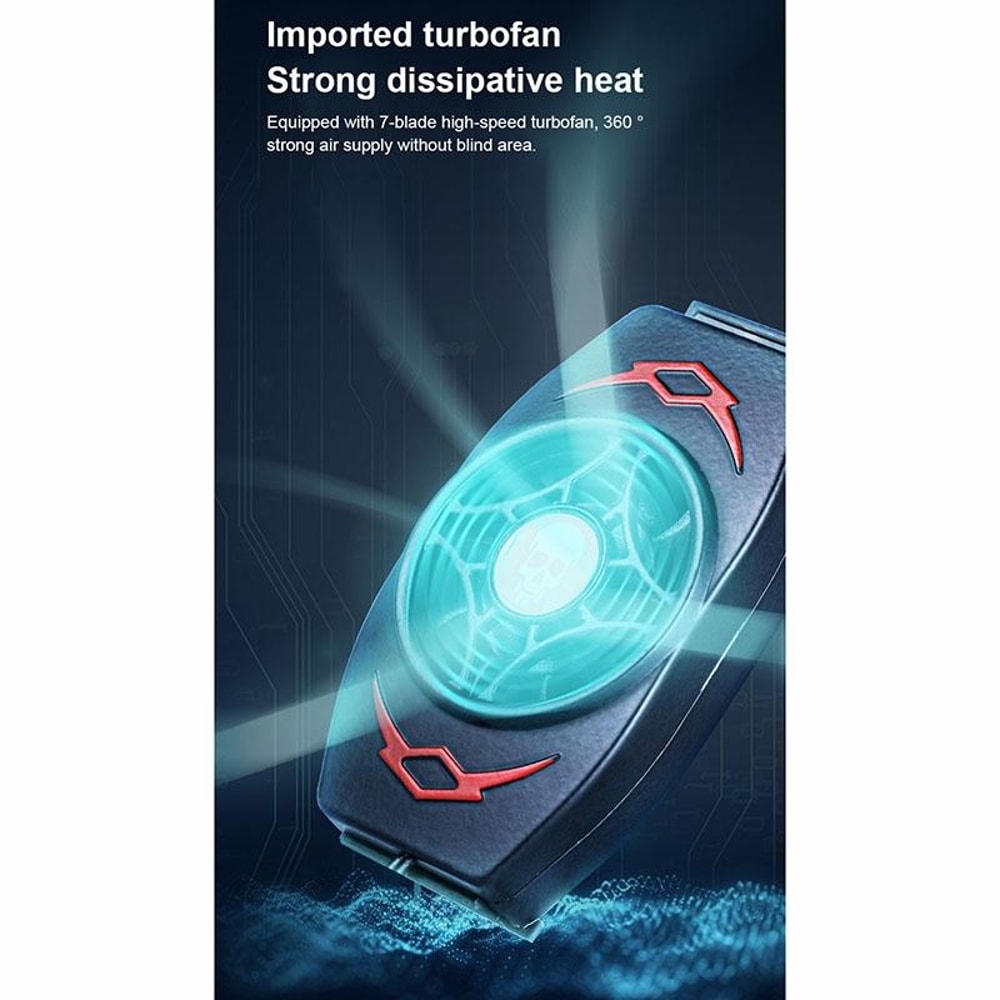 Mobile Gaming Cooler Snap-Type Silent Phone Cooling Fan for Smartphones