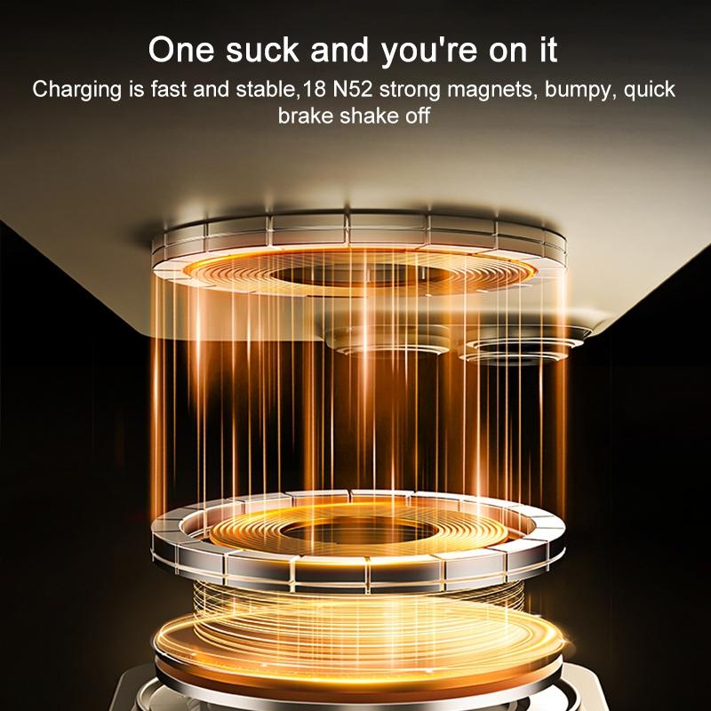 Mag Mount Magnetic Wireless Car Charger & Magnetic Phone Holder for Car