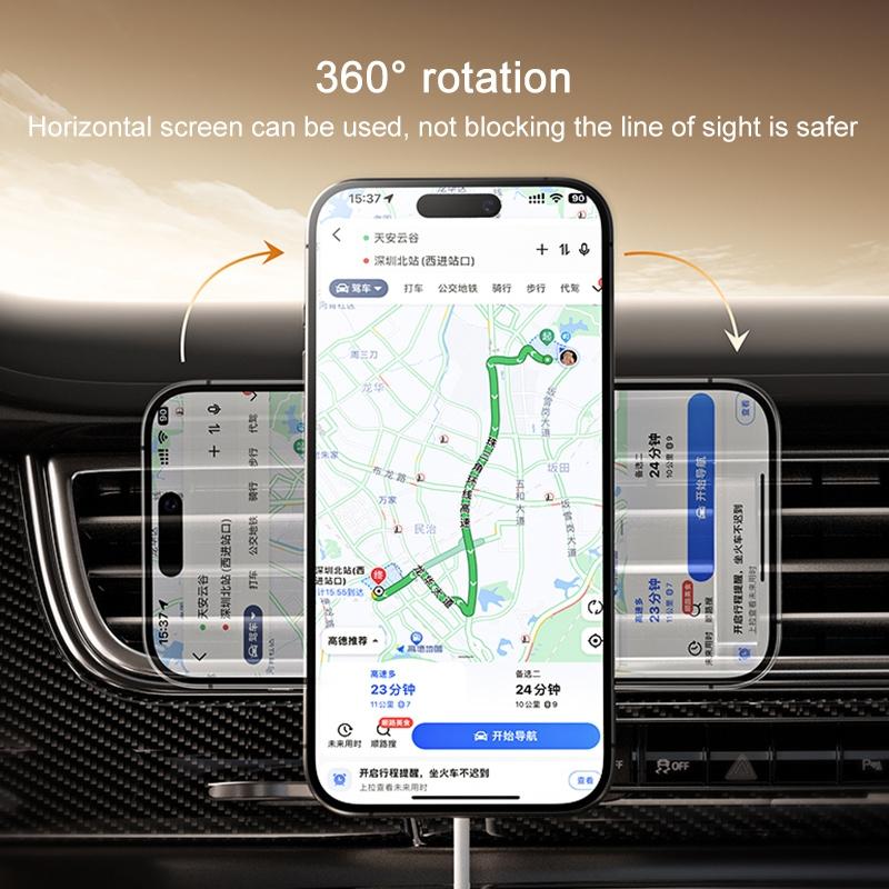 Mag Mount Magnetic Wireless Car Charger & Magnetic Phone Holder for Car