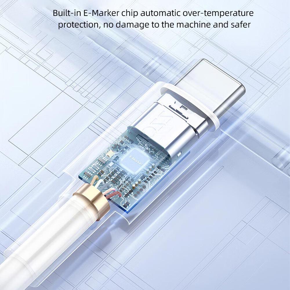 60W Fast Charging USB C To USB C Cable Set With E Marker Safety Chip 2