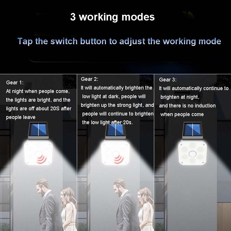 Solar Motion Sensor Wall Light Outdoor Waterproof LED Security Lamp 4