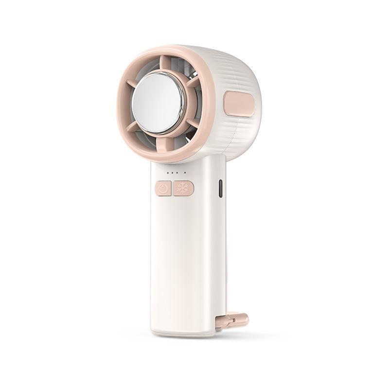 Speed USB Semiconductor Cooling Fan Handheld Fan with Digital Display, Rechargeable Portable Design