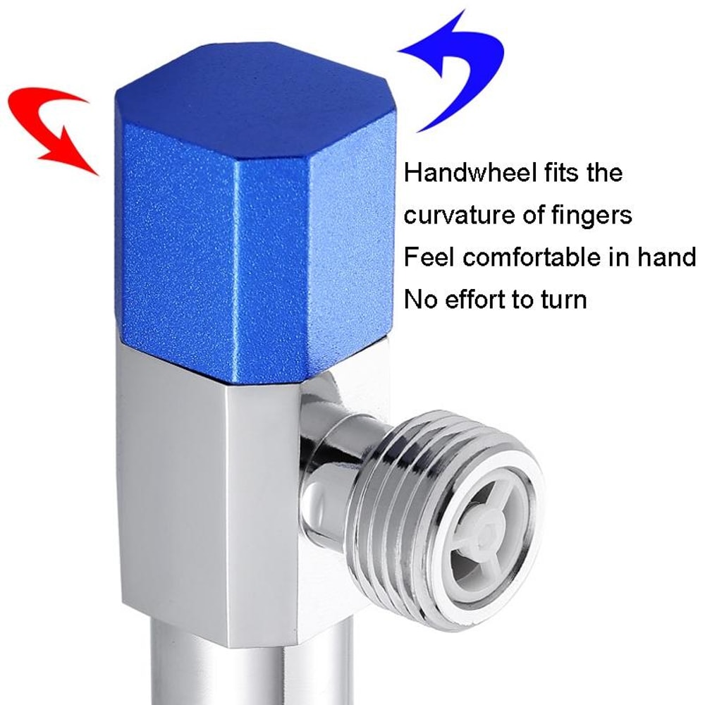 High Flow Brass Angle Valve With Check Valve LeakProof Toilet Inlet Valve 2