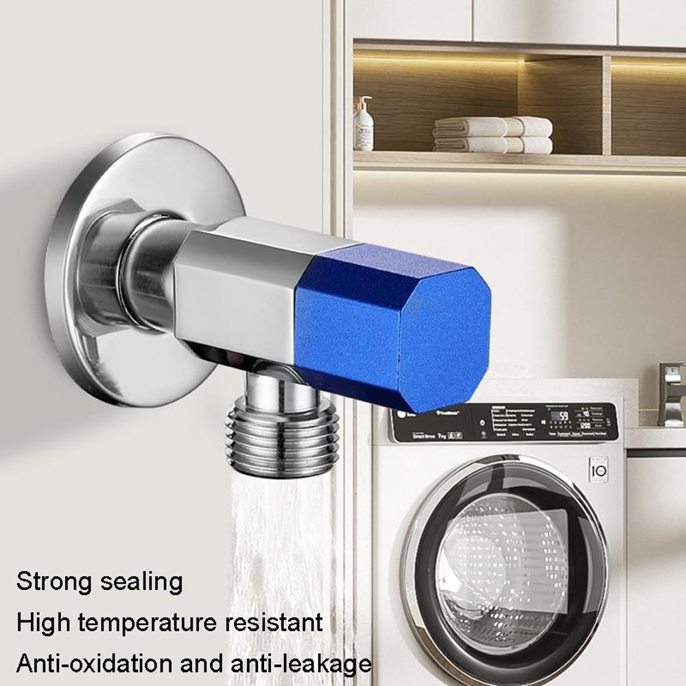High Flow Brass Angle Valve With Check Valve LeakProof Toilet Inlet Valve 4