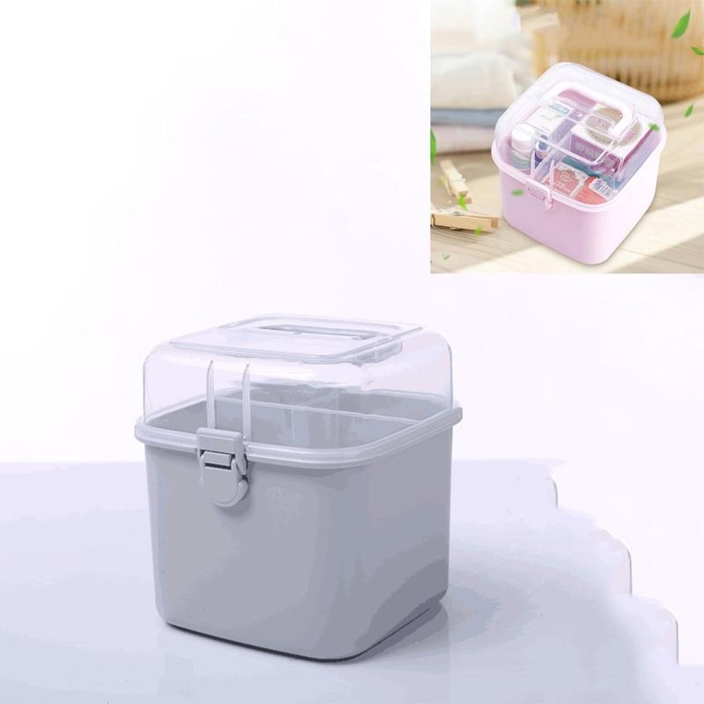 Clear Cosmetic Pill Organizer Box With Compartments 0