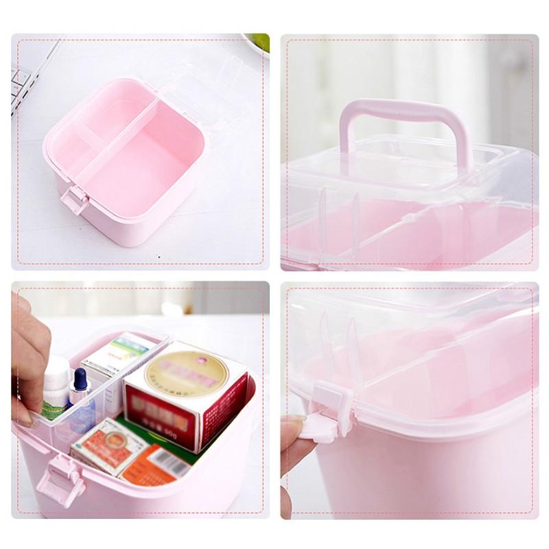 Clear Cosmetic Pill Organizer Box With Compartments 4