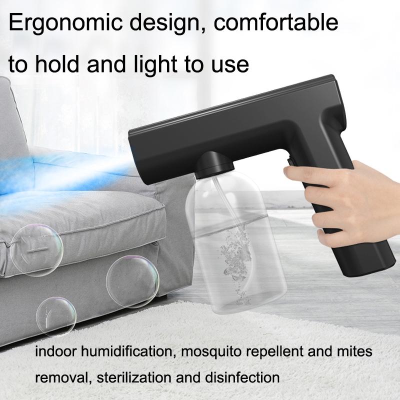 Portable Blue Light Sanitizer Spray Gun Handheld Nano Disinfectant Mister 3