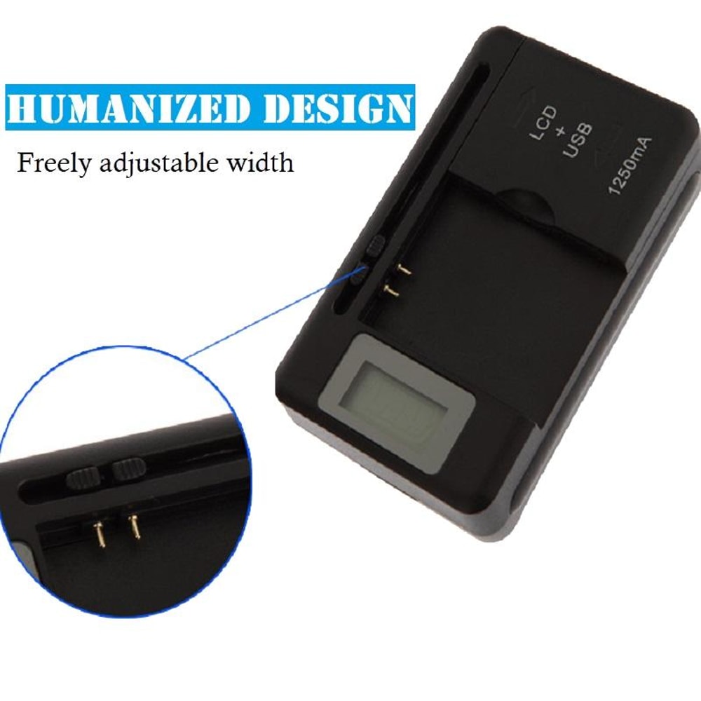 Universal Battery Charger With USB Output And LCD Display For Smartphones 7