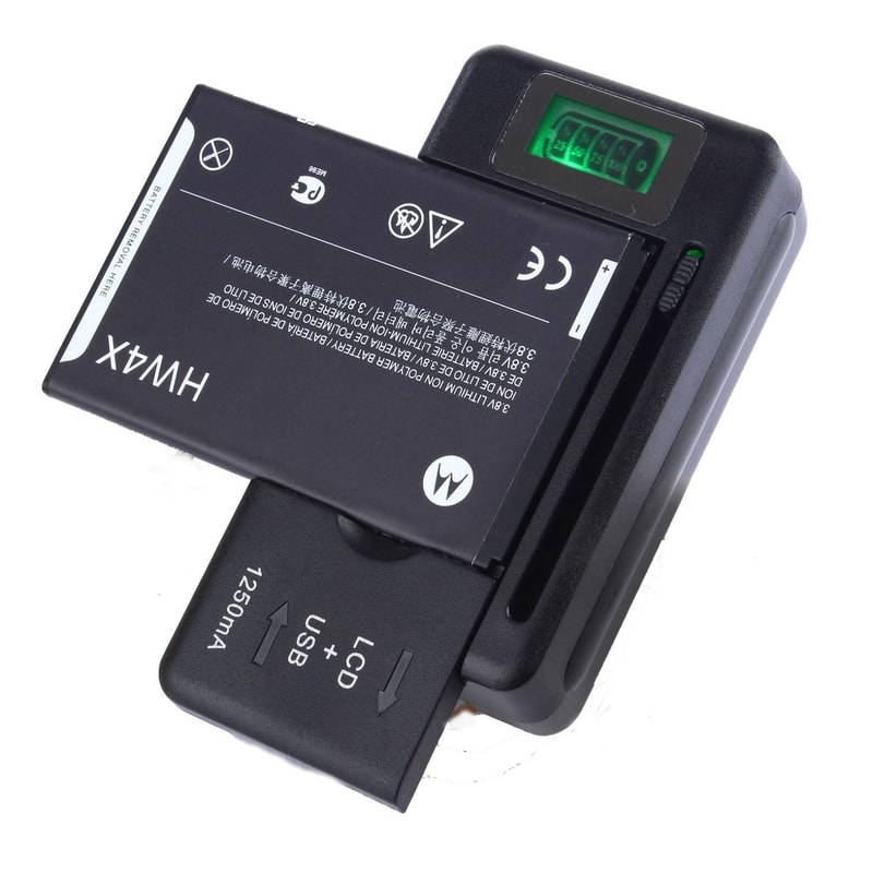 Universal Battery Charger With USB Output And LCD Display For Smartphones 8