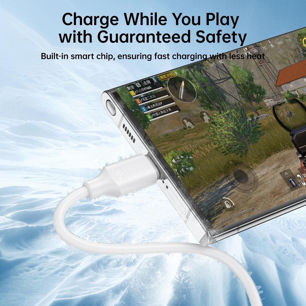 60W USB C To USB C Fast Charging Cable Durable Data Sync Cord 4