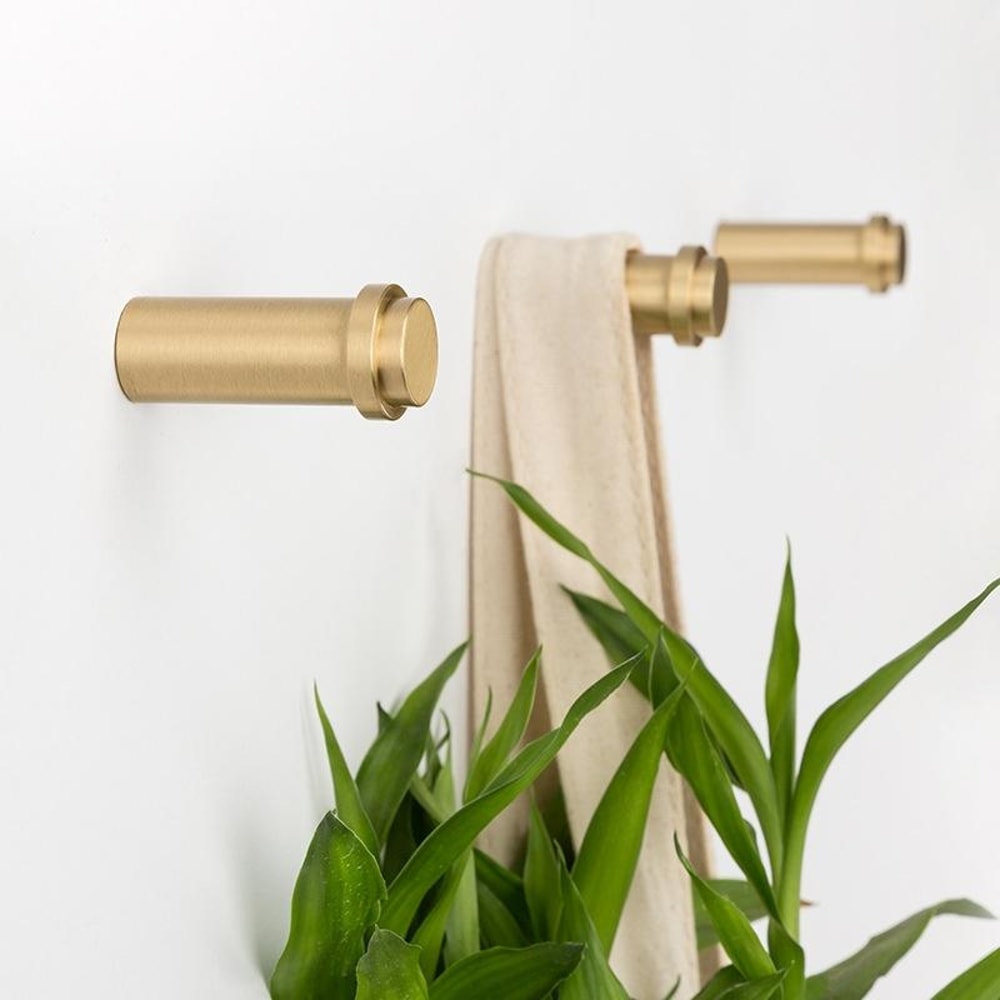 Vintage Brass Wall Hook For Keys And Decor Small Decorative Entryway Key Holder 0