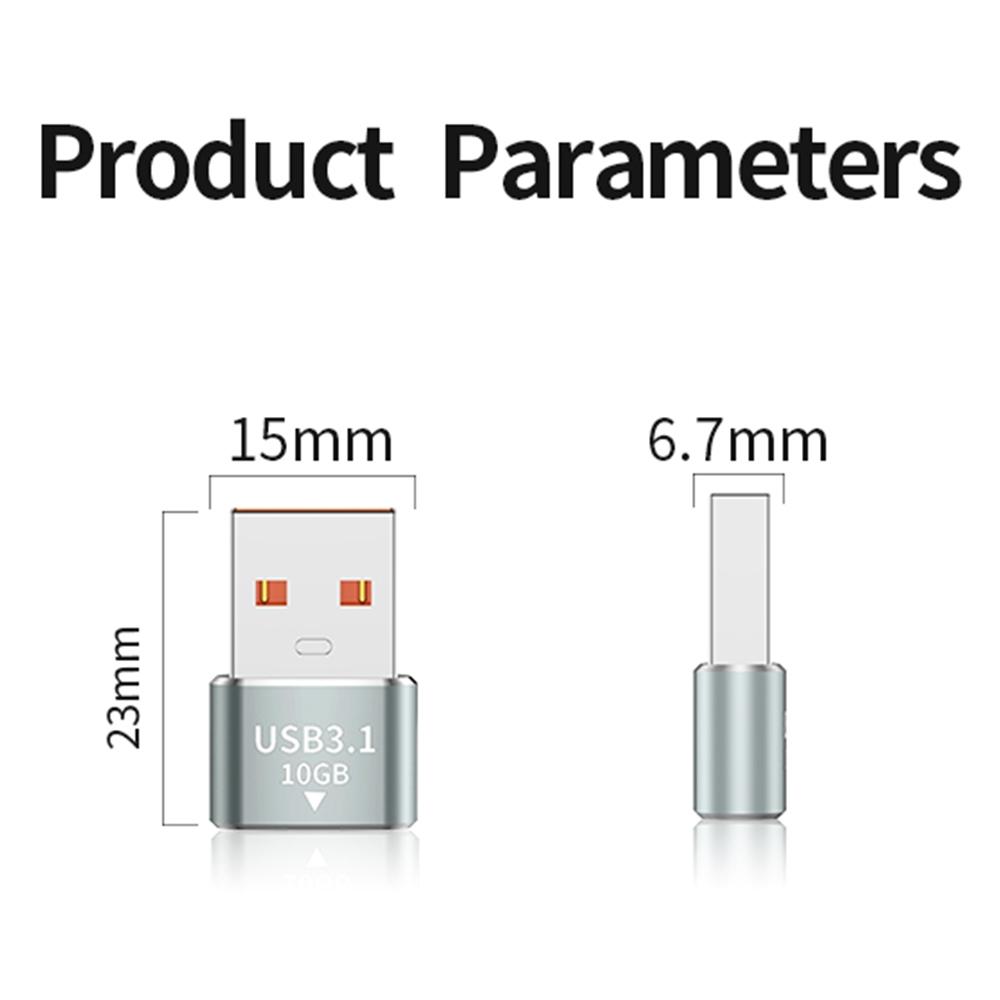 120W USB To Type C OTG Adapter 10Gbps Fast Data Transfer Compact Converter 4