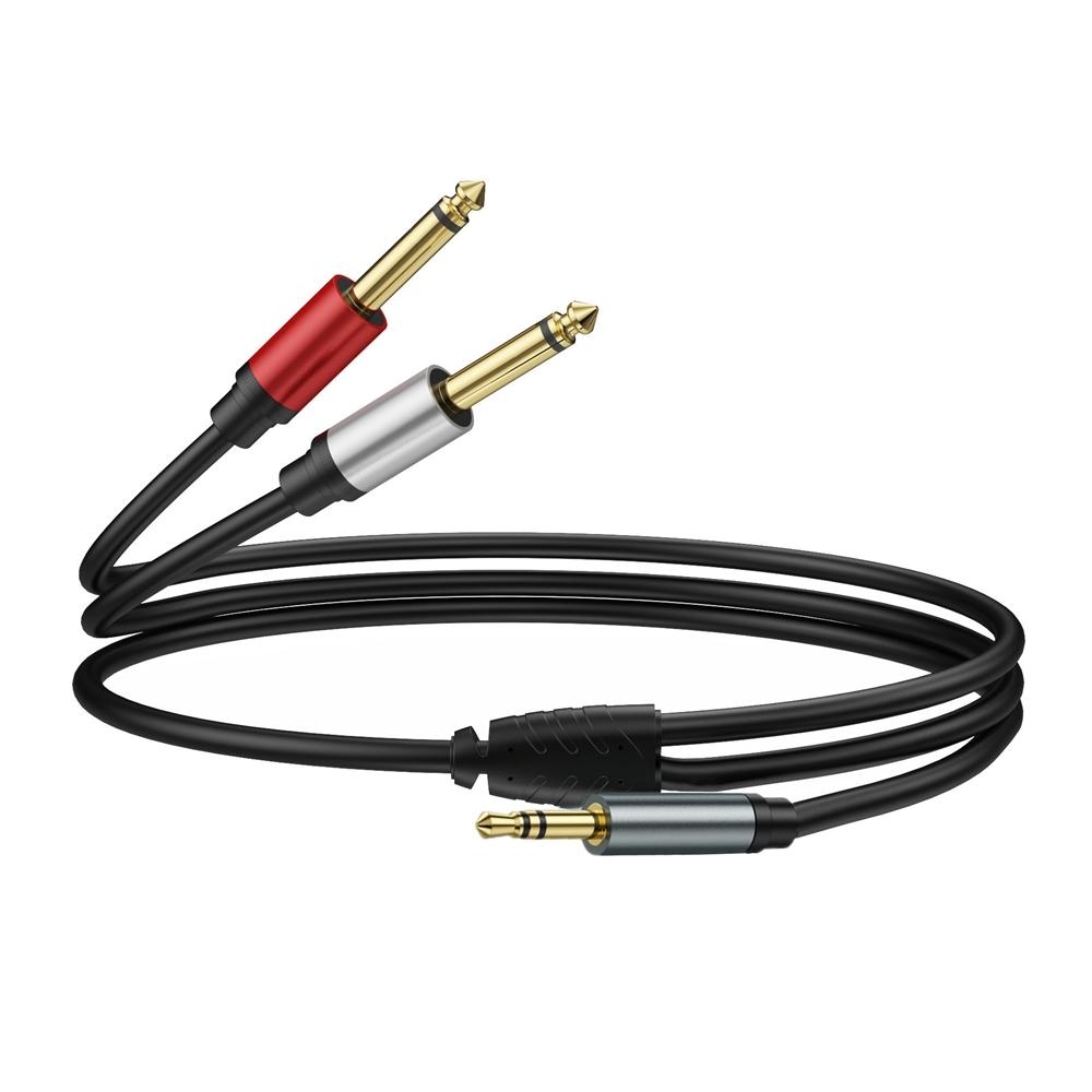 Gold Plated 35mm To Dual 635mm Audio Cable Y Splitter For Mixer Amplifier Hi Fi Systems 3