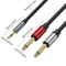 Gold Plated 35mm To Dual 635mm Audio Cable Y Splitter For Mixer Amplifier Hi Fi Systems 5