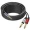 Gold Plated 3.5mm to Dual 6.35mm Audio Cable Y Splitter for Mixer, Amplifier & Hi Fi Systems