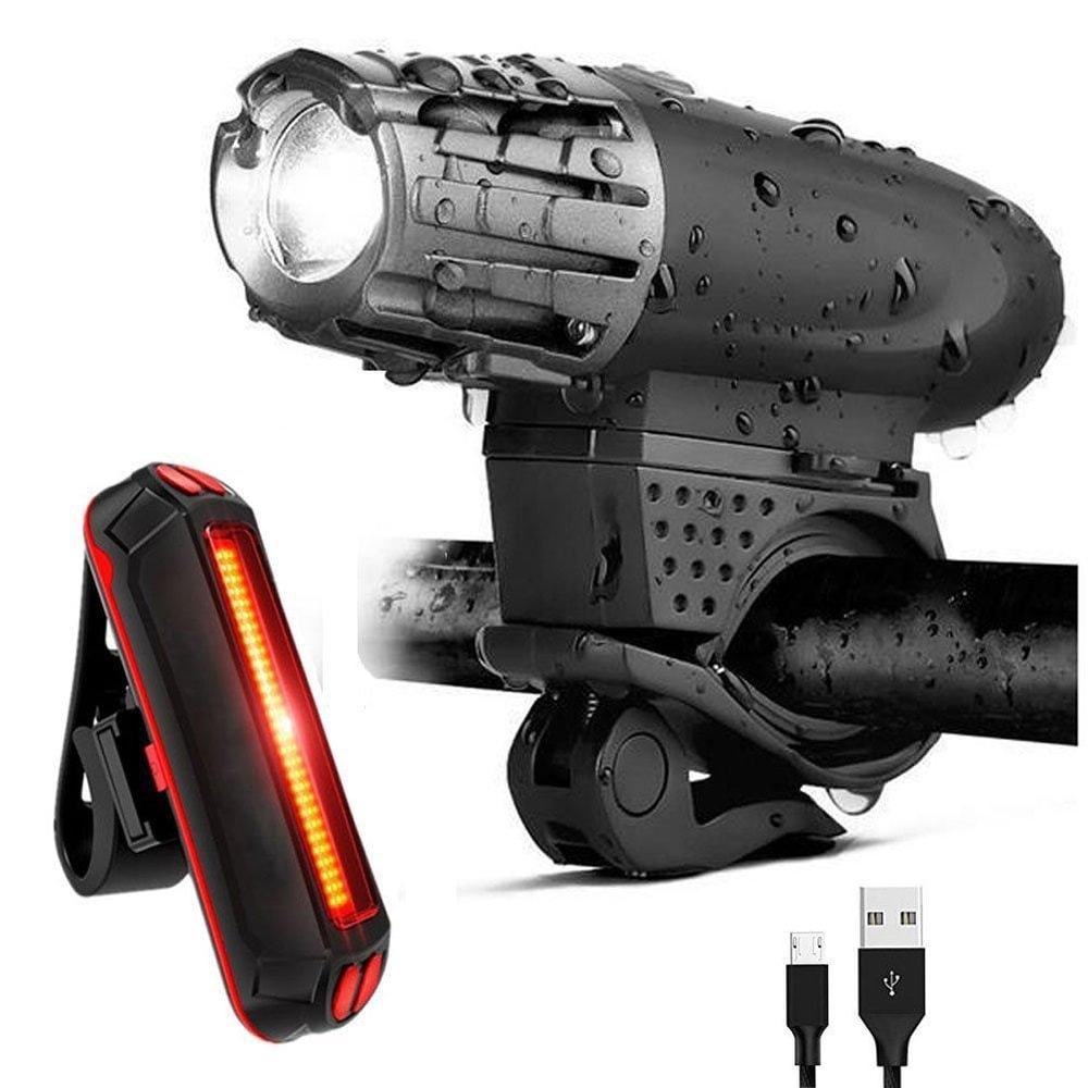 USB Rechargeable Bike Light Waterproof Mountain Bike Safety Warning Light 0