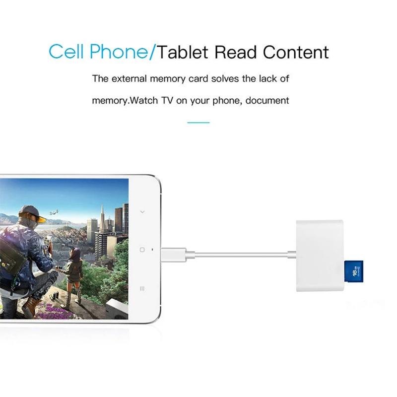 USB C Multi Card Reader Adapter with SD Micro SD USB Hub