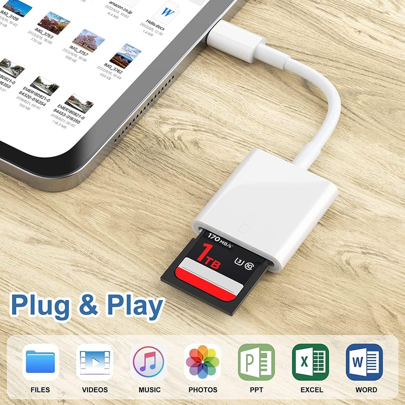 USB C SD Card Reader Adapter For Type C Devices Portable SD SDHC Reader 4