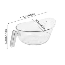 kitchen colander with handle rice washing & vegetable cleaning basket