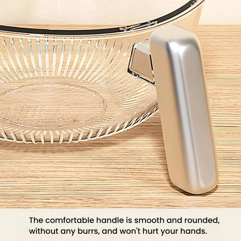 Kitchen Colander with Handle Rice Washing & Vegetable Cleaning Basket