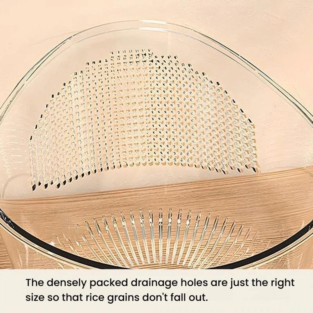 Kitchen Colander with Handle Rice Washing & Vegetable Cleaning Basket