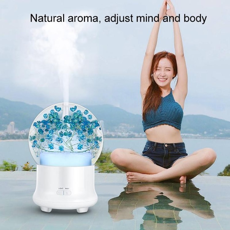 Gypsophila Aromatherapy Diffuser Humidifier With LED Light For Home And Office 3