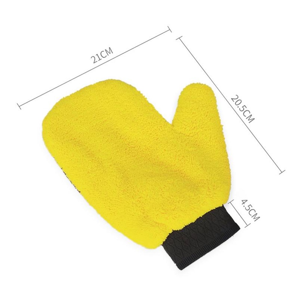 DoubleSided Car Wash Mitt Coral Fleece ScratchFree Cleaning Glove For Cars And Motorcycles 7