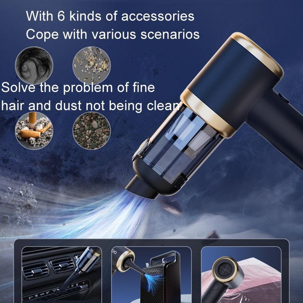 Wireless Mini Car Vacuum Cleaner Blower Portable Cordless Car Vacuum With Dual Function 7