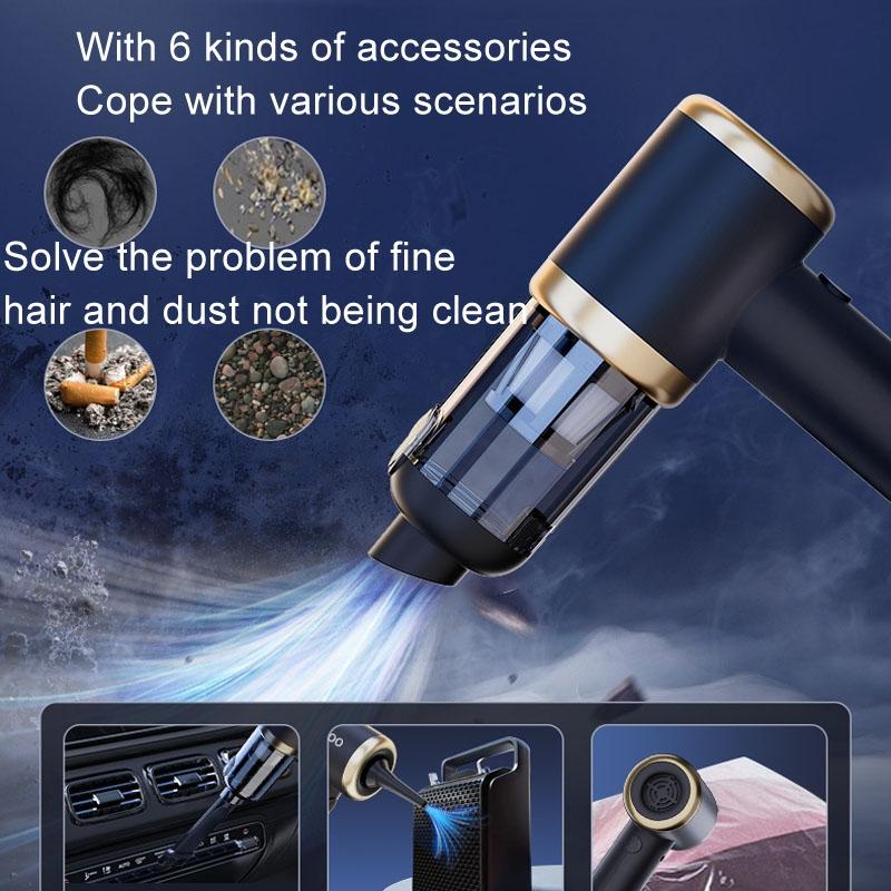 Wireless Mini Car Vacuum Cleaner Blower Portable Cordless Car Vacuum With Dual Function 7