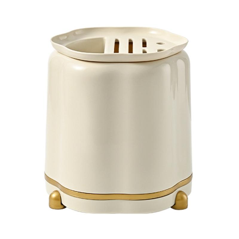 Rotating Knife Holder For Kitchen Counter With Cutlery And Chopsticks Storage 0