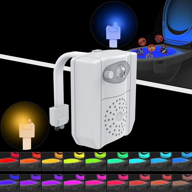 Motion Sensor LED Toilet Night Light with Auto Color Glow