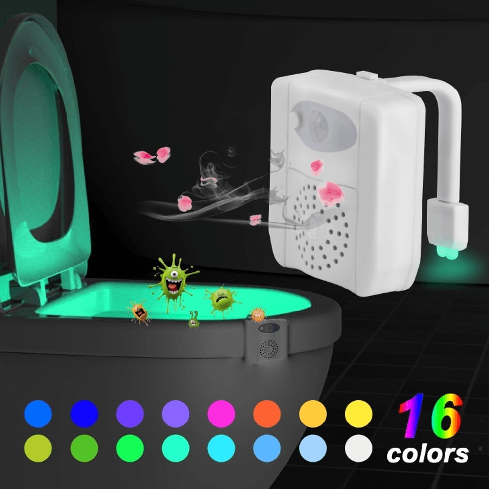 Motion Sensor LED Toilet Night Light With Auto Color Glow 8