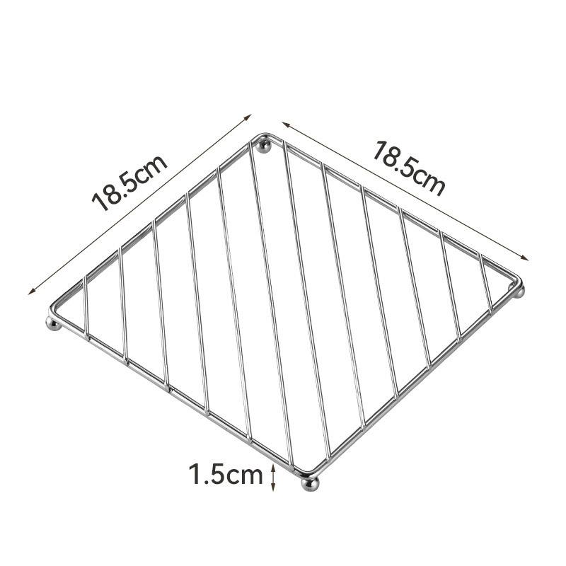 Square Stainless Steel Trivet Heat Resistant Pot Holder For Hot Pots And Dishes 4