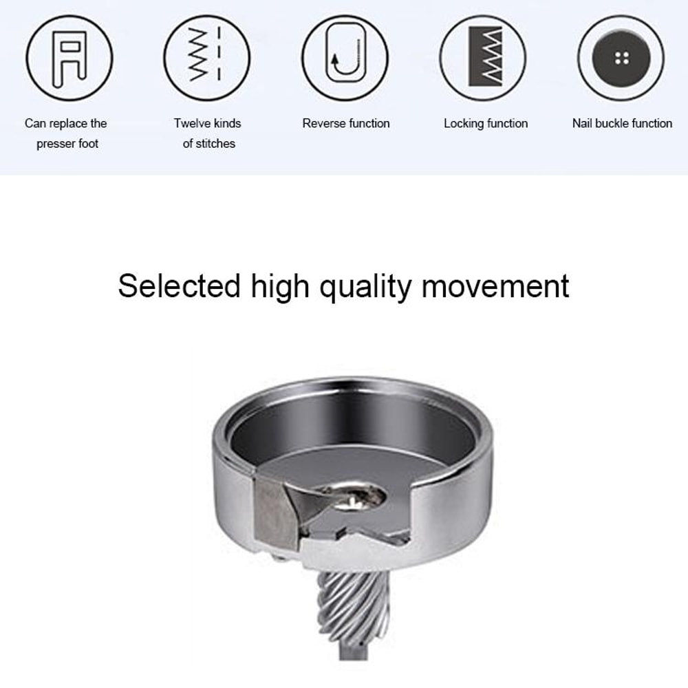 Portable Mini Sewing Machine Desktop Electric Sewing Machine for Home DIY Use