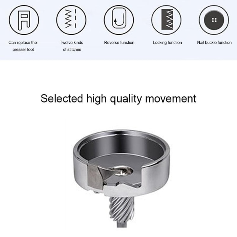 Portable Mini Sewing Machine Desktop Electric Sewing Machine for Home DIY Use